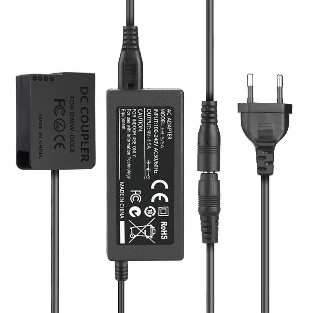 Completamente Decodificato Dmw-Dcc8 Blc12 Dummy Batteria Ac Accoppiatore Per Lumix Dmc-Gx8 Fz1000 Fz2500 Fz300 G7 G6 G5 G85