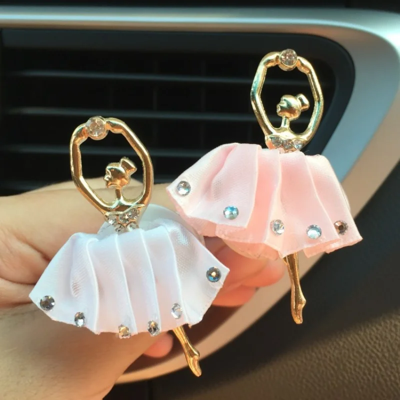 1Pcs Ballet Girl Car Air-conditioning Outlet Perfume Diamond Ballerina Fragrance Clip  Products