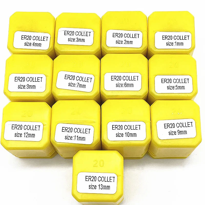 ER20 1/2/3/4/5/6/7/8/9/10/11/12/13 1/4 1/8 MM spring collet tool holder for CNC engraving machine&milling lath
