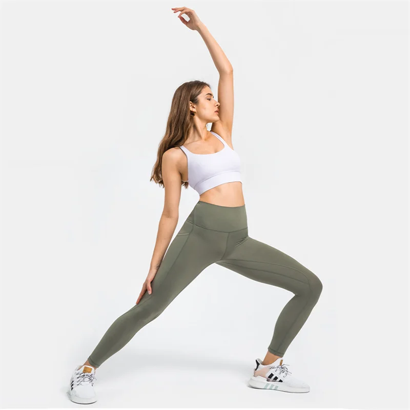 SHINBENE Naked Feel Tummy Control Butt Lift Yoga Pants Sport