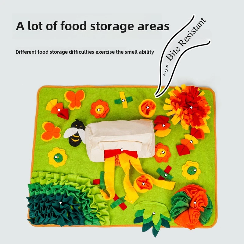 Pet Snuffle Feeding Mat Dog Cat Hidden Food Mats Dogs Sniffing Training Game Blanket Puppy Bite Resistant Educational Toys