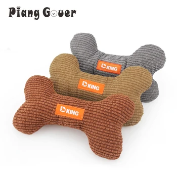 Plush Bone Squeaky Dog Toy 1