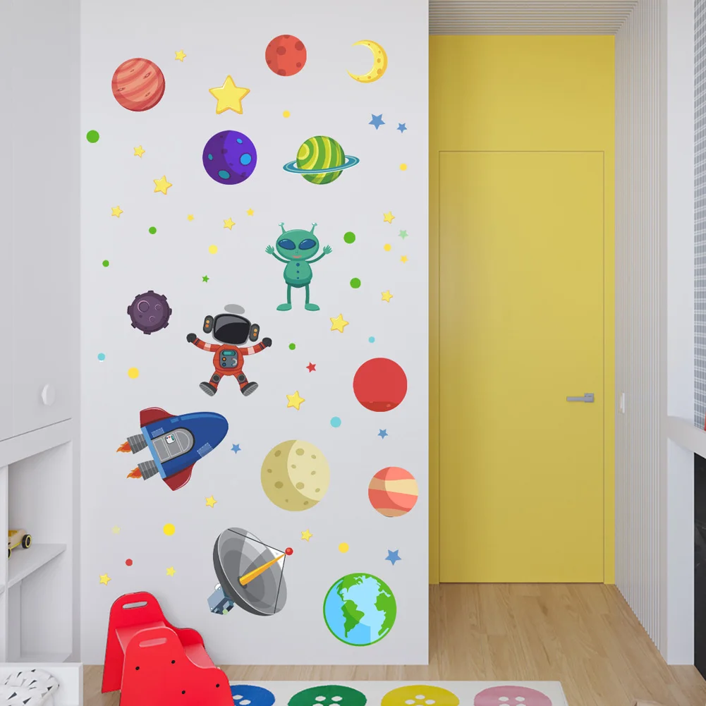 Cartoon Space Aliens Luminous Wall Stickers Kids Room Decoration Glow In The Dark luminous wall stickers,wall stickers,vinyl decal stickers