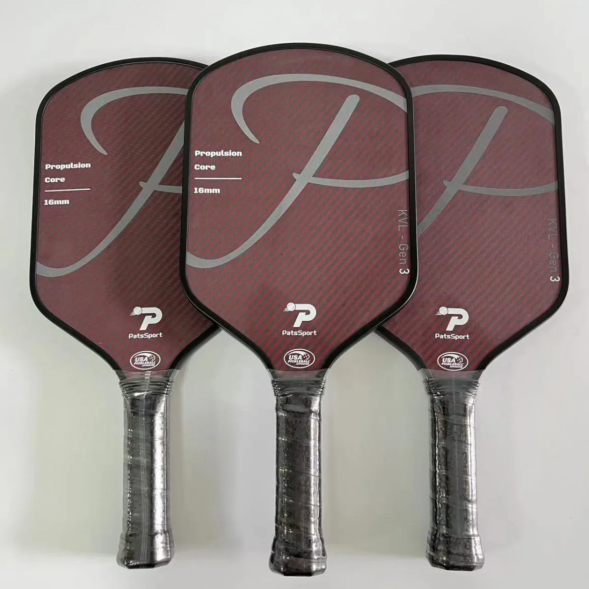 High Quality Pickleball Pro Paddle Premium Kevlar 3K Carbon Fiber 16mm Thick Third Generation Smooth Surface Pickleball Racquet