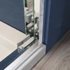 Sliding Glass Shower Door 56-60 in. W x 72 in. H, 304 Stainless Steel Hardware Chrome Semi Frameless Double Shower Door 5
