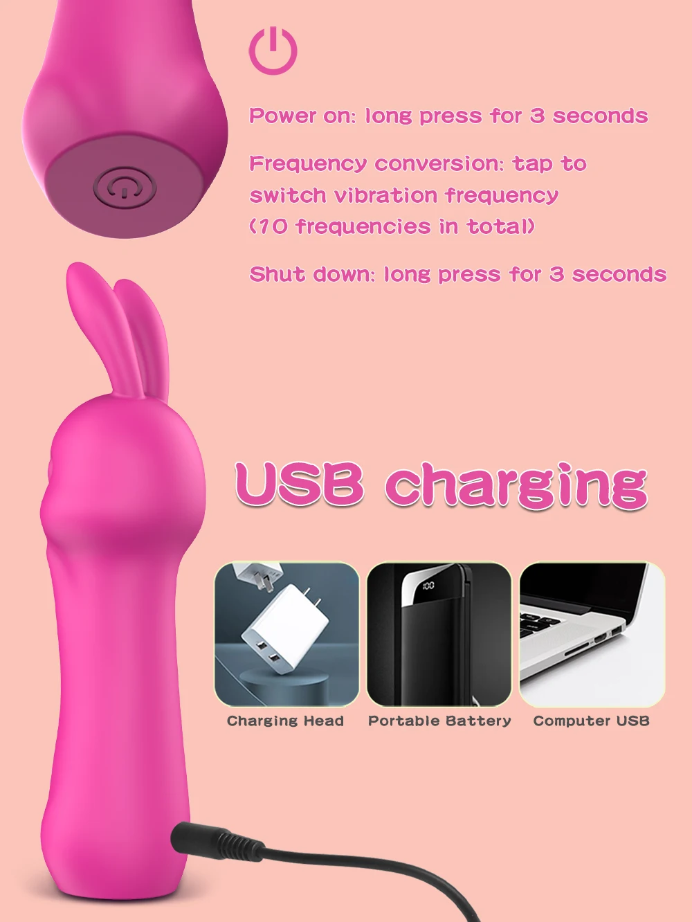 Vibrator zajca 10 modnih vibratorjev za klitoris, dildo, masturbator za ženske, vaginalno masažo za odrasle, stimulator G-točke, seks igrače 2024_voghion.com