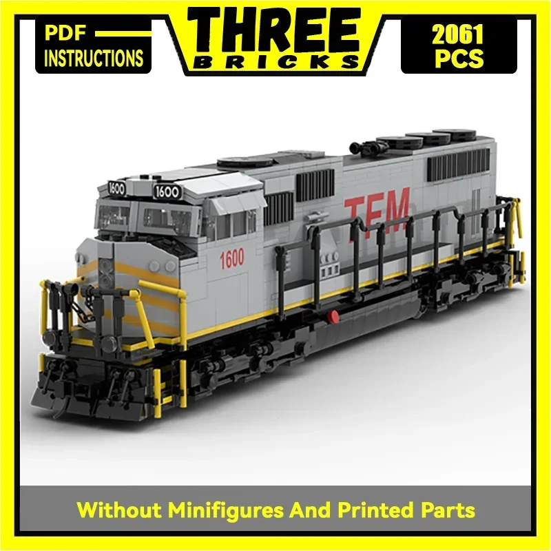 

Конструктор Moc, модель автомобиля, TFM SD70MAC, Тяговая локомотивная техника, модульные блоки, подарки, рождественские игрушки, Наборы «сделай сам» в сборе