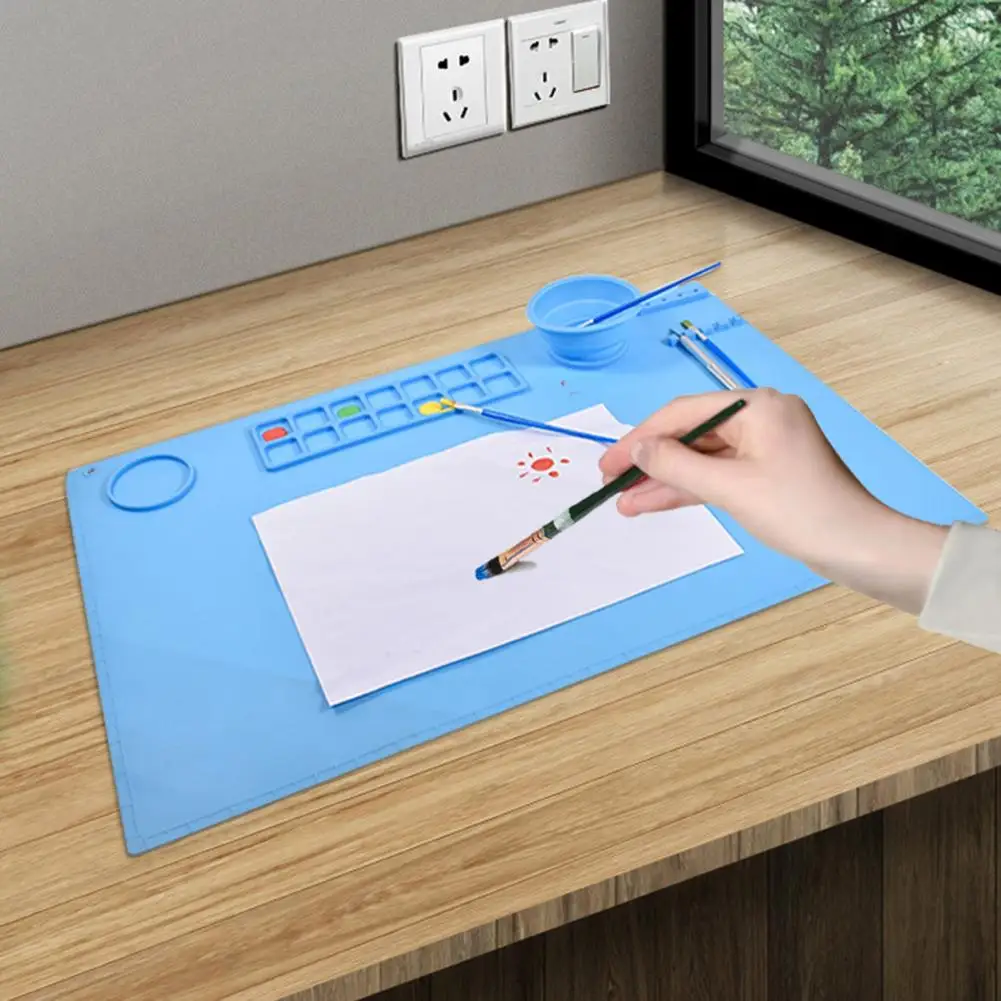 Silicone Drawing Board Kids Graffiti Drawing Board Oil Painting Waterproof Foldable DIY Pad School Accessories, silicone painting pad