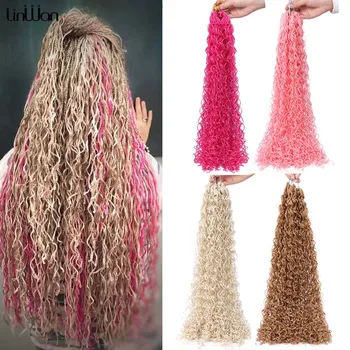 Zizi Braids Thin Micro Crochet Box Braids Synthetic Hair Extensions Gray Purple Pink Blonde Brown Chestnut Crochet Hair Linwan 1