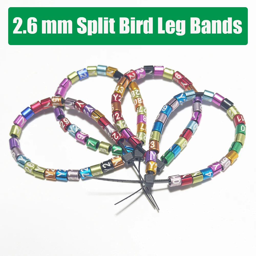 25Pcs 2.6mm Aluminum Split Bird Leg Rings for Finch,Bird Newborn ...