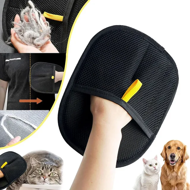 Hot pet hair removal tools reusable gloves, pet double-sided beauty gloves, carpet removal pet fur hair pet supplies Hot pet hair removal tools reusable gloves, pet double-sided beauty gloves, carpet removal pet fur hair pet supplies