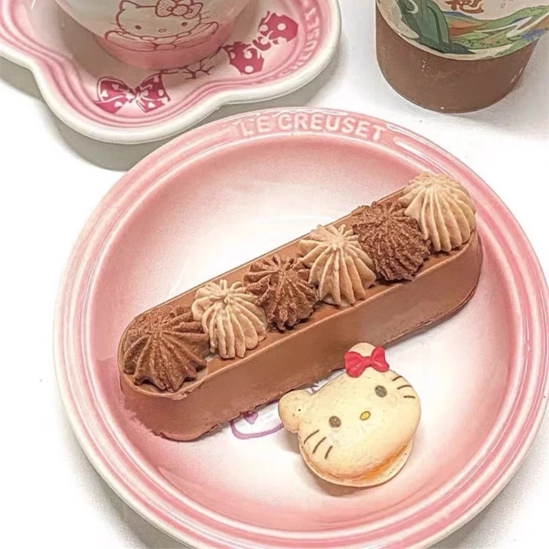 Sanrio – assiette Hello Kitty en céramique, forme créative de dessin animé, assiette à fruits et légumes pour la maison, vaisselle mignonne