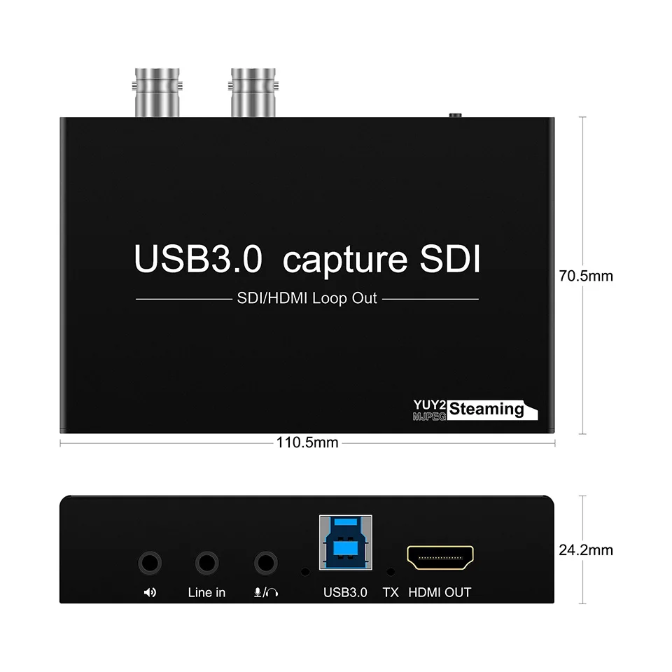 HDMI SDI TO USB Capture Card USB3.0 1080P60fps SDI TO HDMI Converter SDI Out&Audio Mixing,SDI2HDMI,SDI  Game Video Capture Card av cables adapter card tv dvr capture card easy cap video dvr usb 2 0 easycap capture 4 channel dvd vhs audio capture converter