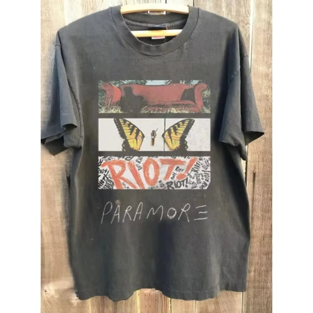 Paramore Rock Band Concert Tour Herren-T-Shirt, Sommer, neues Unisex-Freizeit-T-Shirt aus Baumwolle, übergroßes T-Shirt, grafische T-Shirts
