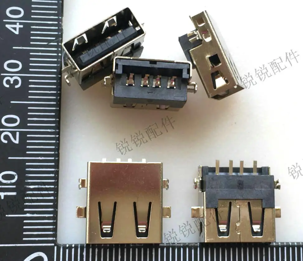 

Бесплатная доставка Для USB2.0AF, гнездовой разъем 4P, погружная панель, Соединительный разъем USB SMT, без скручивания, USB-разъем