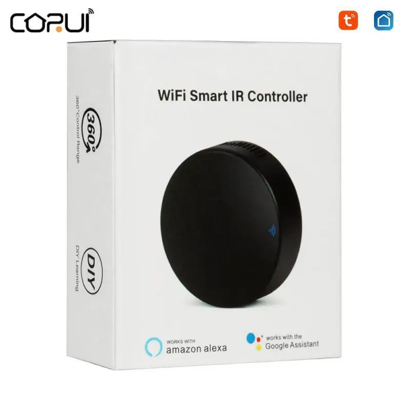 

CORUI Tuya WiFi IR Remote Control App Control Smart Universal Infrared Remote For AC TV DVD Use With Alexa Google Home Assistant