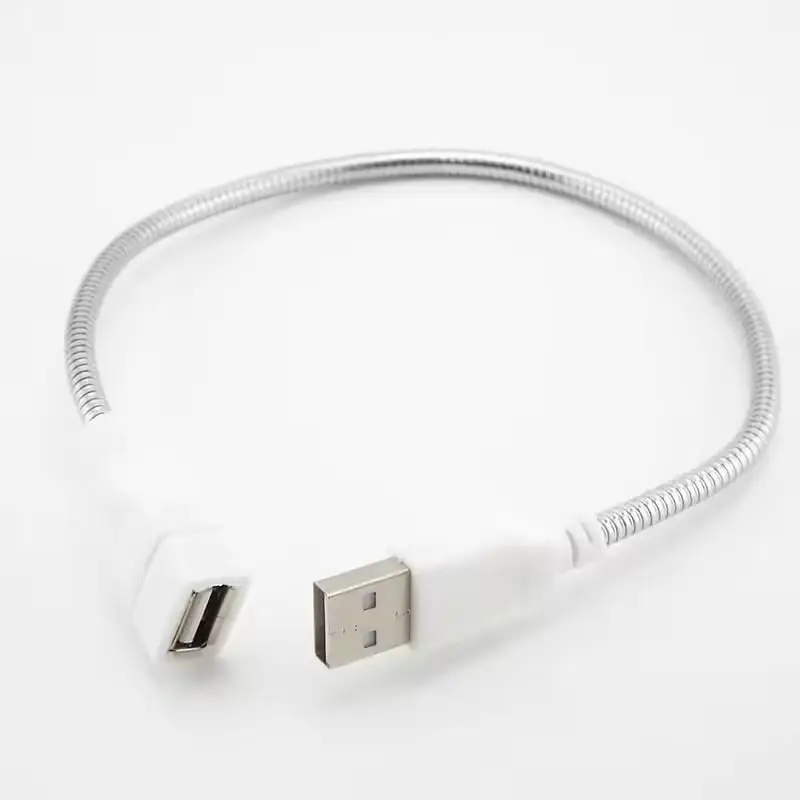 【C】LED 조명 팬 전원 공급 어댑터가 있는 USB 연장 케이블 전자제품용 남성-여성 유연한 금속 호스 코드 M20