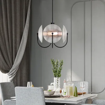 Nordic Designer LED Ceiling Chandelier Glass Dining Living Room Center Table Kitchen Pendant Lamp Home Decor Lighting Fixture 1