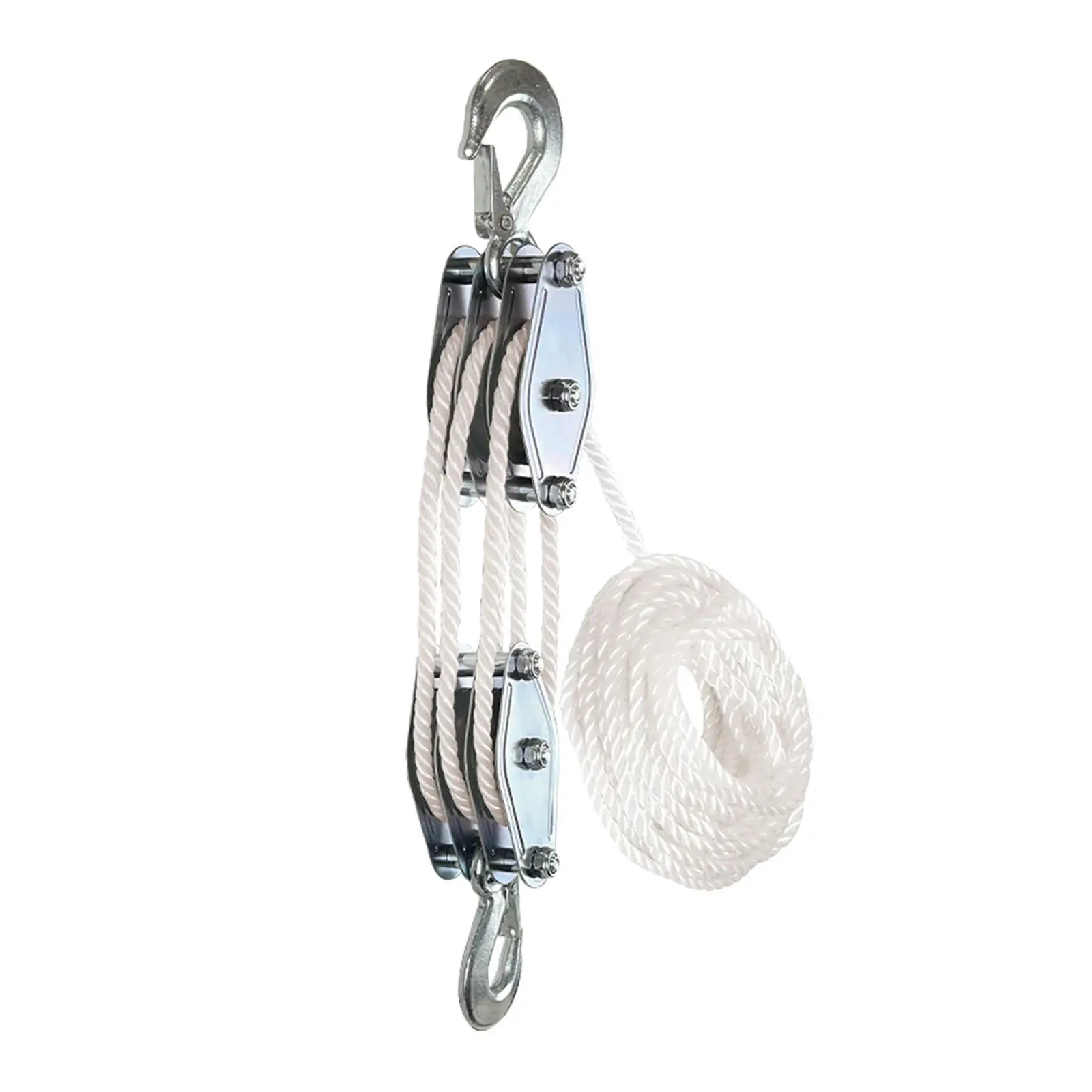 Rope Hoist Rope Pulley System Animal Husbandry, Garage, Warehouse, Constructions Pulley Lifting with Rope Rope Hoist Pulley