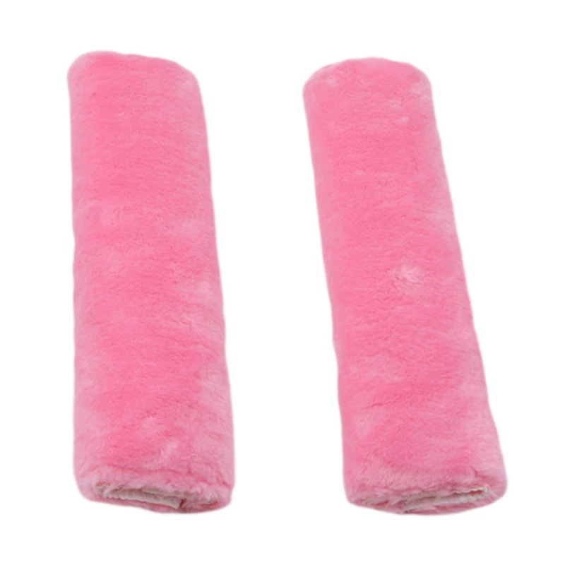 2pcs Universal Car Seat Belt Cover Adjustable Plush Car Safety Belt Cover Shoulder Pad for Kids Adults Car Interior Accessories