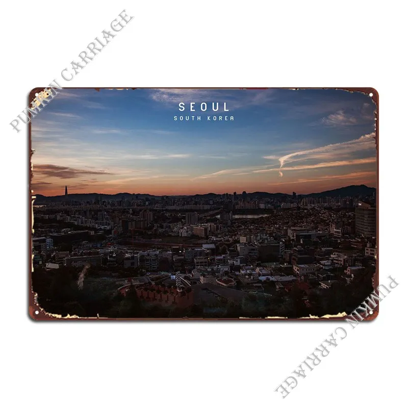 서울 메탈 사인, 녹슨 시네마 월 커스텀 클럽 틴 사인 포스터 