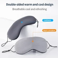 Sleeping Eye Mask Korean Style Ice Silk Warm And Cool Dual Use Adjustable Travel Sleep Shade Man Eyepatch Health Beauty Cute 1