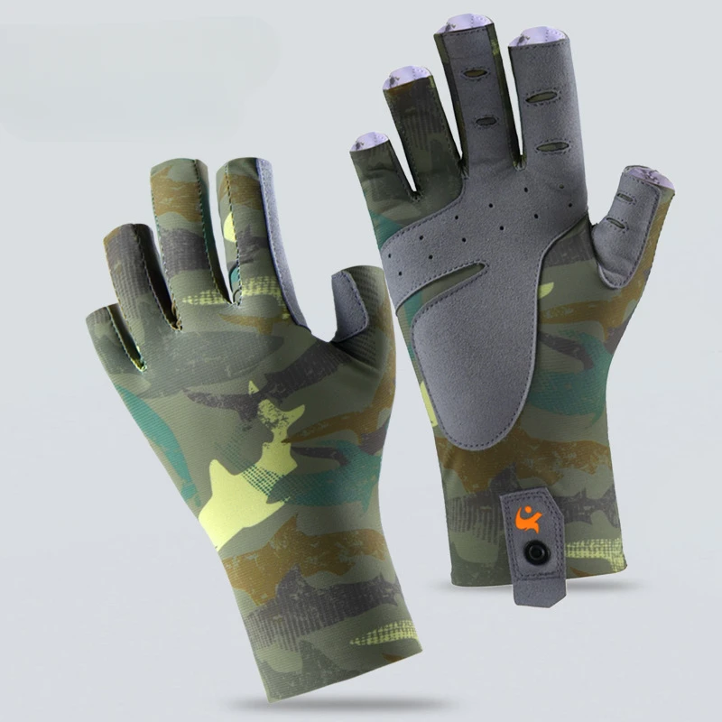 Outdoor Half Finger Sunscreen Breathable Sports Gloves Non-slip Wear-resistant Fishing Equipment Fishing Riding Gloves