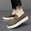 New Male Footwear Genuine Leather Mens Slip on Driving Shoes High Quality Mens Casual Flats High Quality Mens Breathable Loafers 2