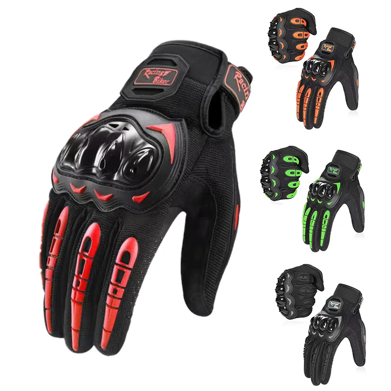Breathable Touchscreen Hard Knuckle Motorcycle Riding Gloves
