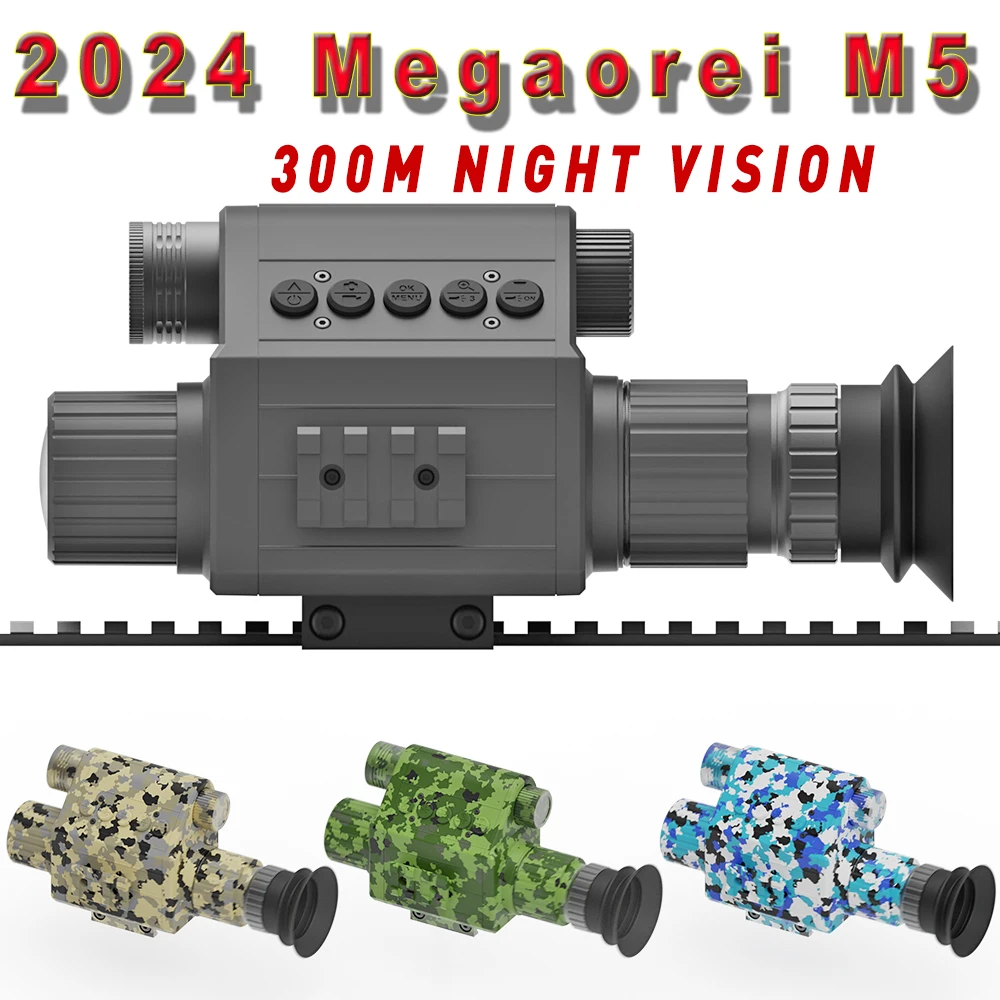 

Megaorei M5 HD 1080P Monocular Infrared Digital Night Vision Scope 4x Zoom Hunting Camera Outdoor Tactical Telescope with IR
