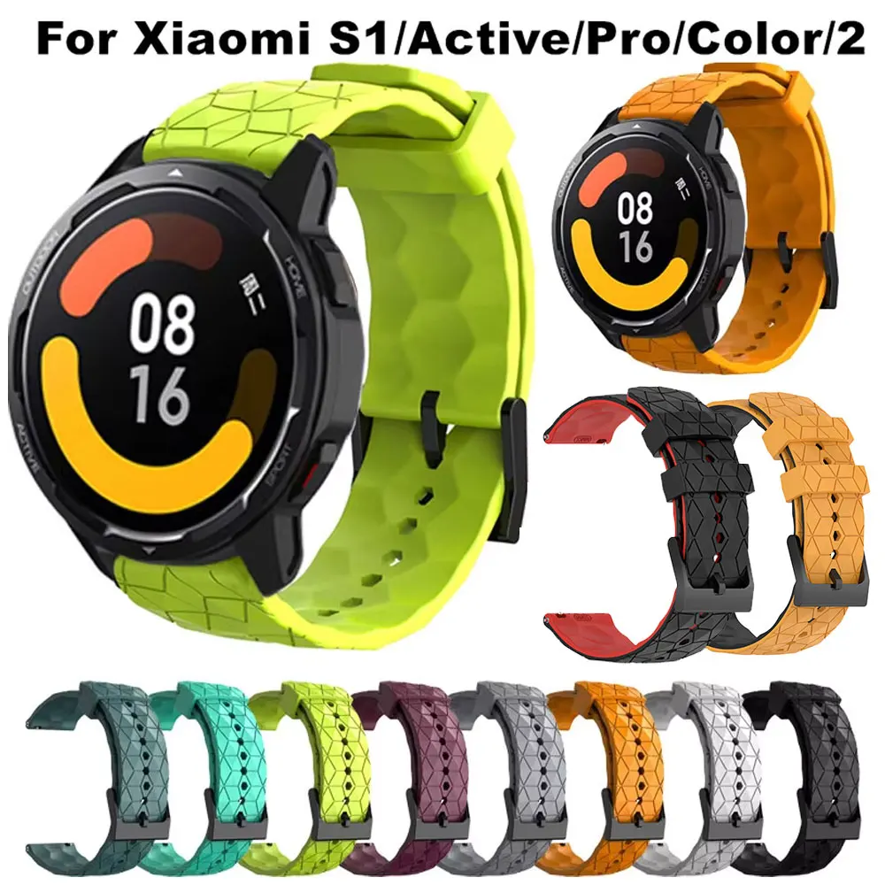 Breathable 22mm Football Design Watchband Strap Wristband