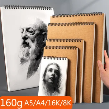 Quaderno per schizzi spesso 160 g di carta per schizzi 30 fogli Quaderno da disegno professionale A5 A4 16K 8K Quaderno per graffiti Scuola Art Supplie 1