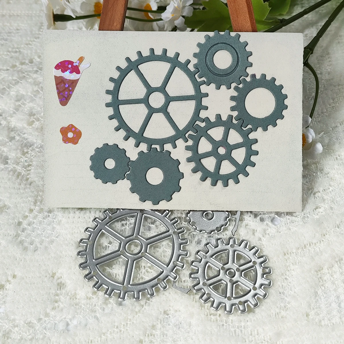 Description Picture 5 of itemEiffel Tower Balloon Tag Letter & Globe Stationery Puzzle Embossed Gear Template Carbon Steel Cutting Dies For DIY Scrapbooking