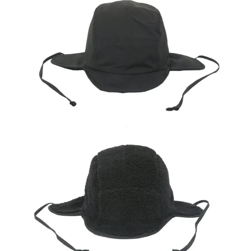 Ins Fashion Fleece Bomber Hats for Men and Women Autumn and Winter Outdoor Cycling Cold-proof Warm Ear Protection Russia Cap