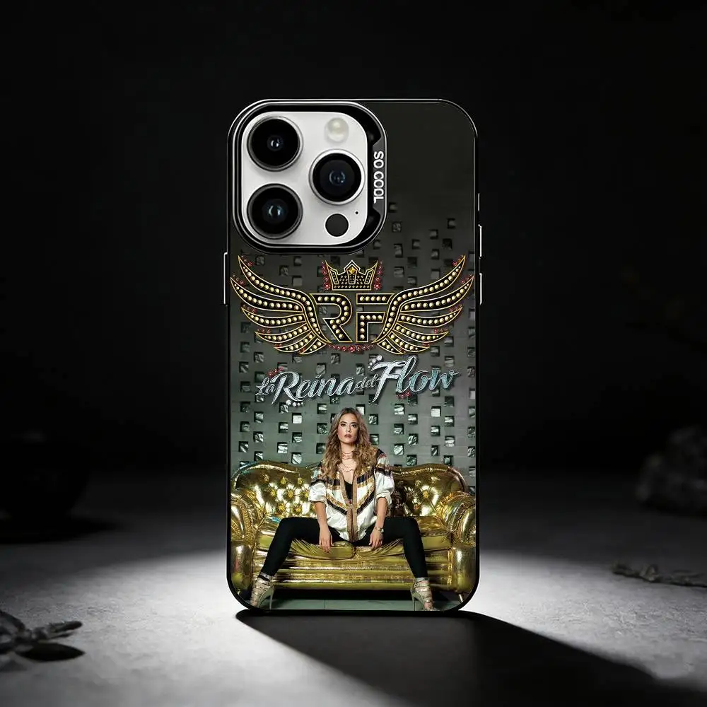 Queen of Flow La Reina Del Flow Colored Silver Phone Case