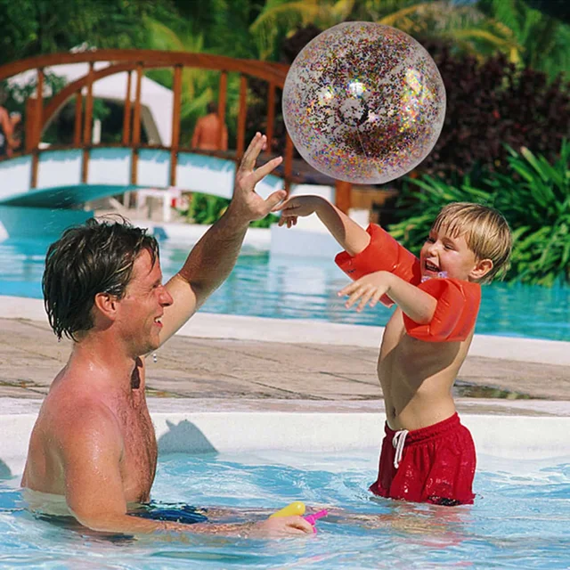 1PC Inflatable Pool Party Toys Transparent Beach Ball Outdoor Summer Water Toys Swimming Float Ball Toys For Adult Children 3