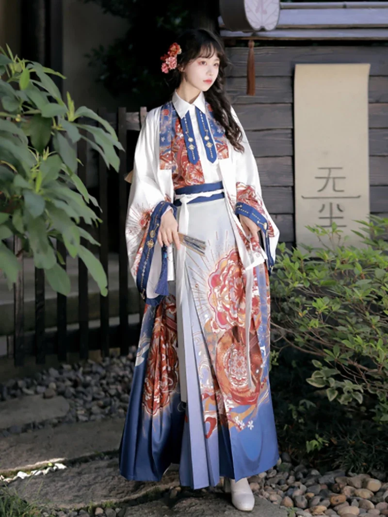 

New Hanfu Women Modern Improved Ancient Chinese Hanfu Cosplay Costume Spring&Autumn Long Sleeve Hanfu Dress For Women