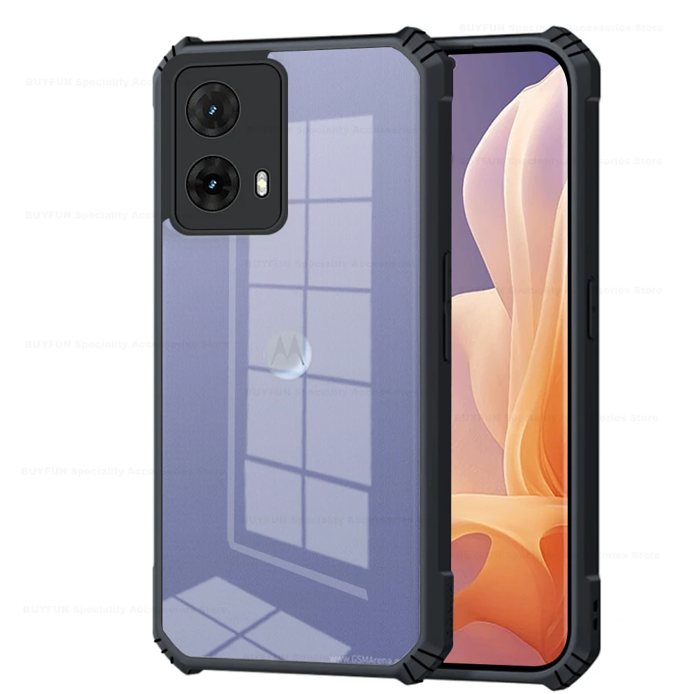For Motorola Moto G85 Case Hard PC+TPU Clear Acrylic Cover Moto G85 G 85 85G MotoG85 5G 6.67'' Camera Protector Shockproof Coque phone case
