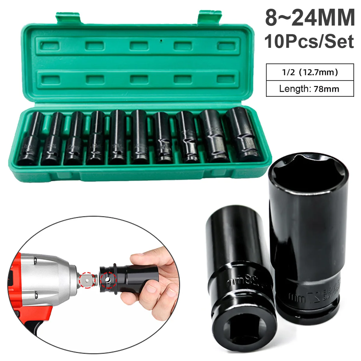 Tanio Electric Wrench Hex Socket Head Set High