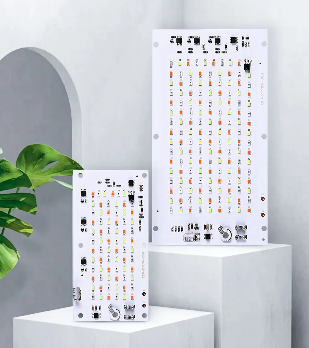 Description Picture 3 of item50W 100W RGB LED Chip SMD2835 AC265-245V Driver-Free Outdoor Floodlight Spotlight Beads Suitable for LED Street Lights