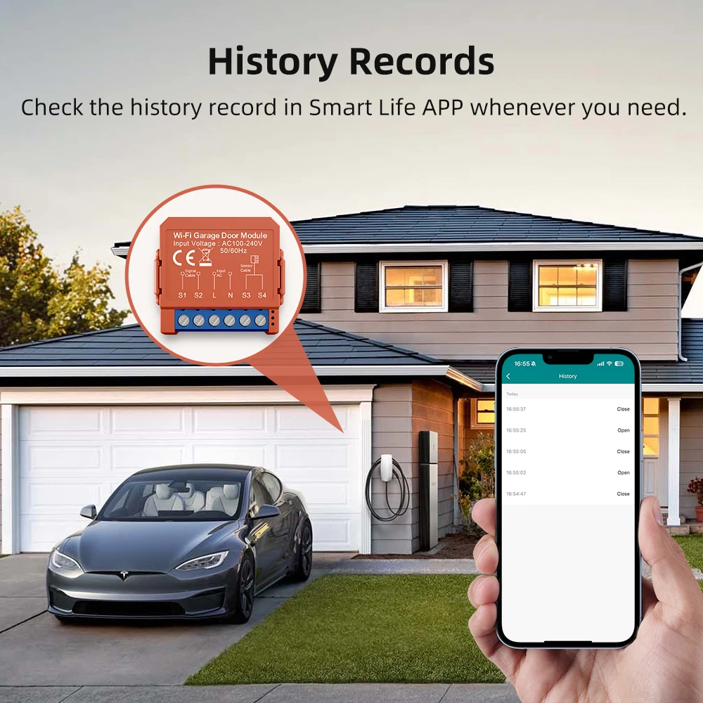 Tuya Smart WiFi Garage Door Module Switch Door Opener Controller Smart Life APP