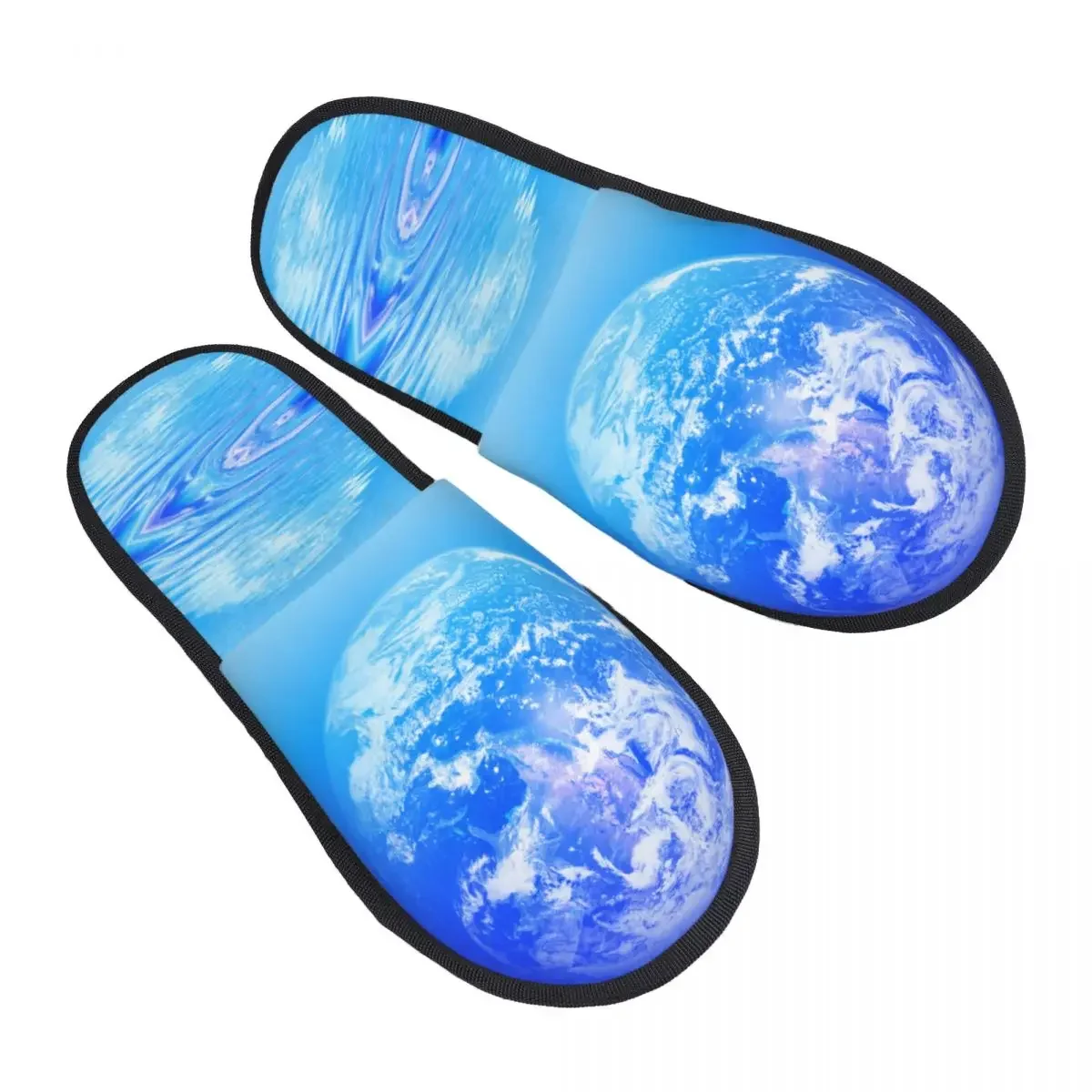 

Мужские и женские плюшевые домашние тапочки, теплая мягкая обувь с абстрактными планетами земли, домашняя обувь, Осень-зима 2023