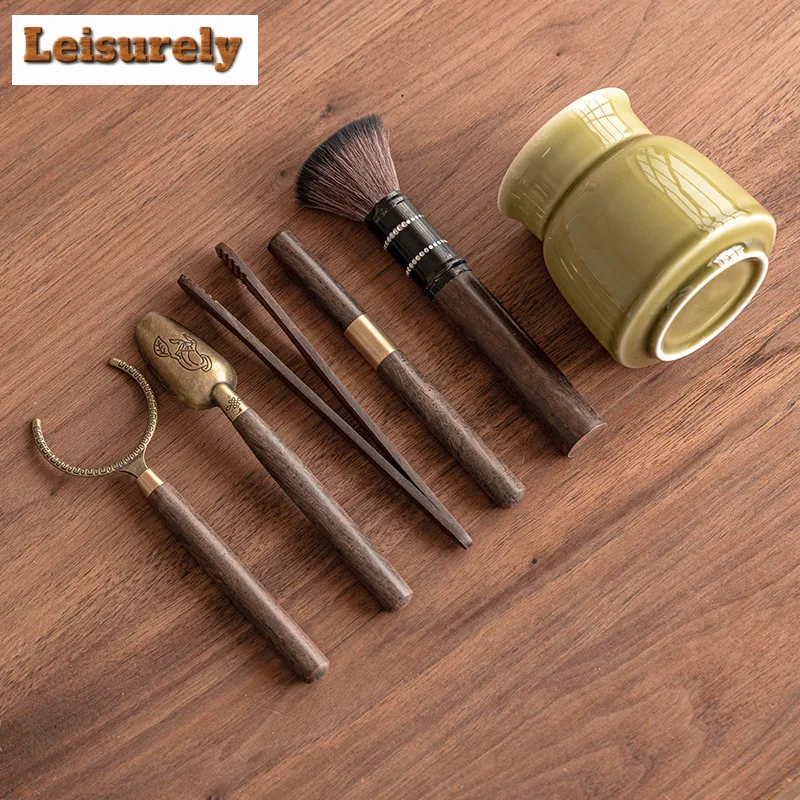 Yaozhou Kiln Celadon Tea Six Gentlemen Boutique Tea Dust Green Tea Tool Set Household Teaware Utensils Chinese Tea Set Ornaments