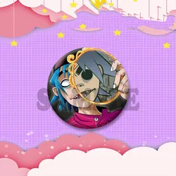 Gorillaz Fanart Cartoon Idol Pin Brooch - Backpack & Hat Decor Gift Badge - 58mm(2.28in) (Style 24)
