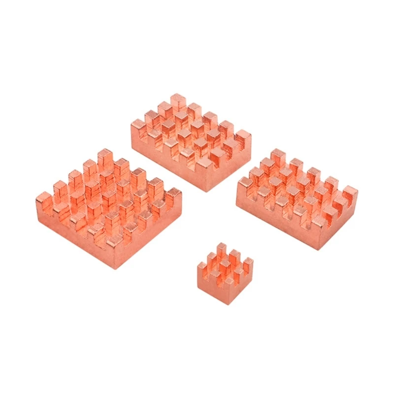 

4PCS Copper Heatsink Kit Aluminum Cooling Radiator Heat Sink Pad For Orange Pi 5