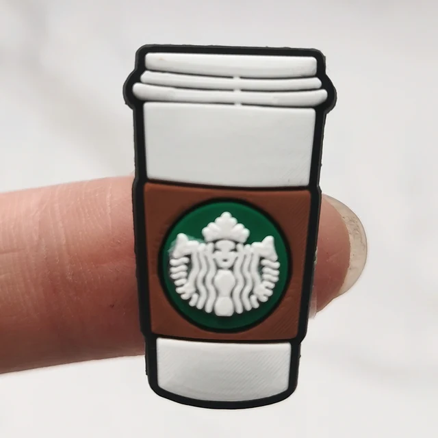 1Pcs PVC Shoe Buckle Accessories Funny DIY Colorful Cat Coffee Cup Shoes Buttons Decoration Jibz For Croc Charms Kids Gift C