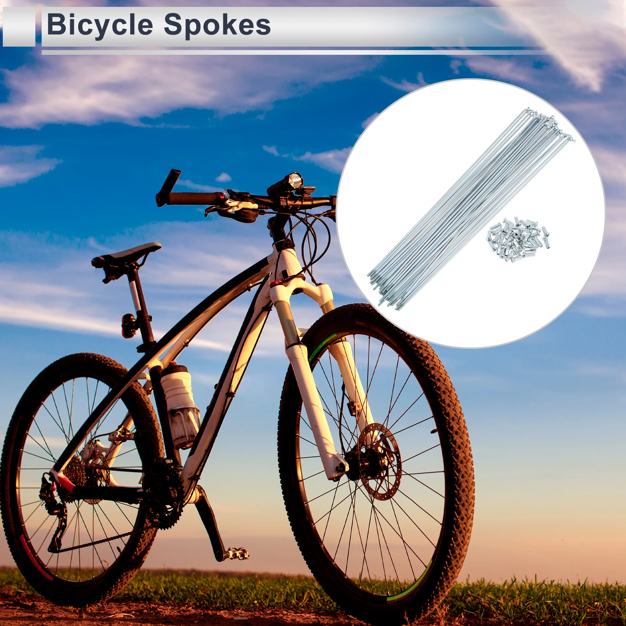 36pcs 12G J Bend Bicycle Steel Spokes with Nipples