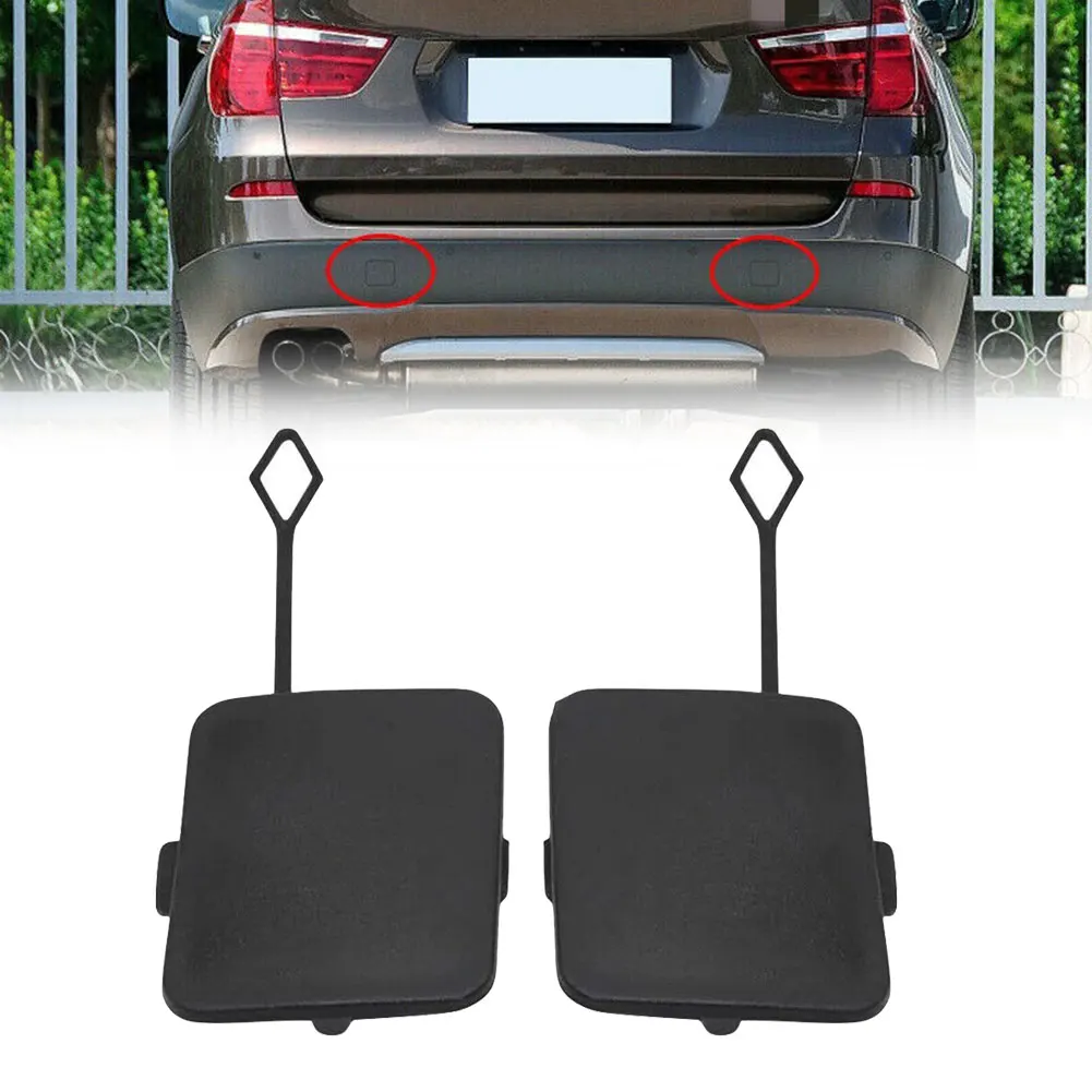 1 Pair Rear Bumper Tow Hook Cover For BMW X3 F25 2011 2012 2013 2014  51127272415 Plastic Unpainted Exterior Car Accessories - AliExpress
