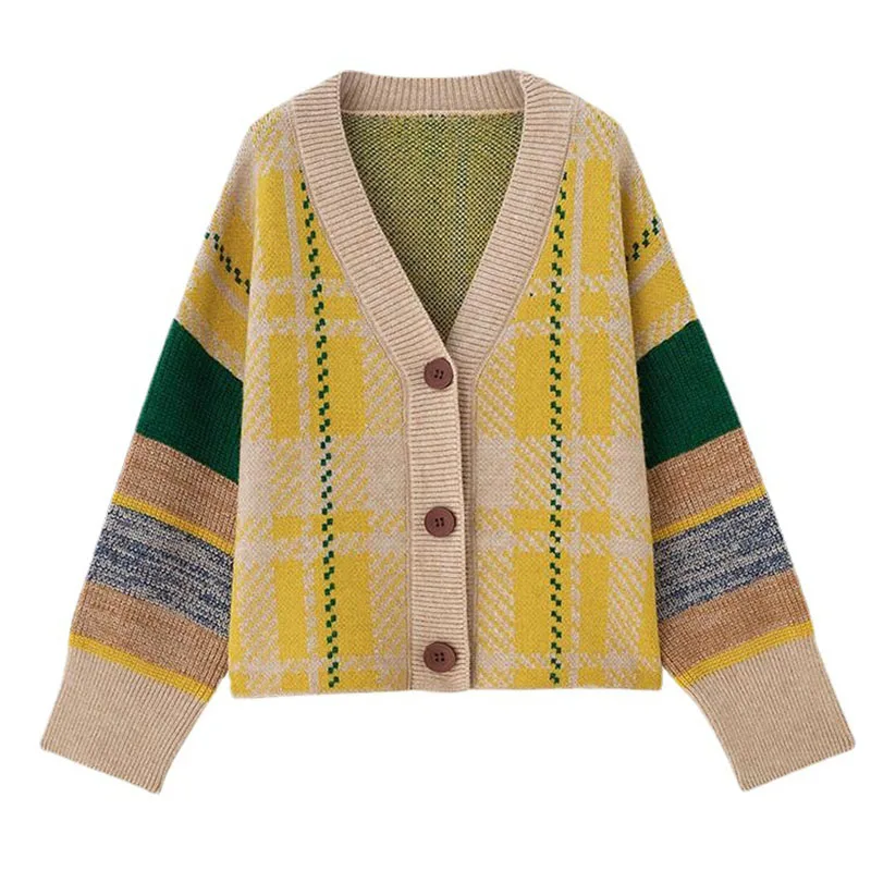 Knitted cardigan top cardigan women 2022 autumn and winter new loose