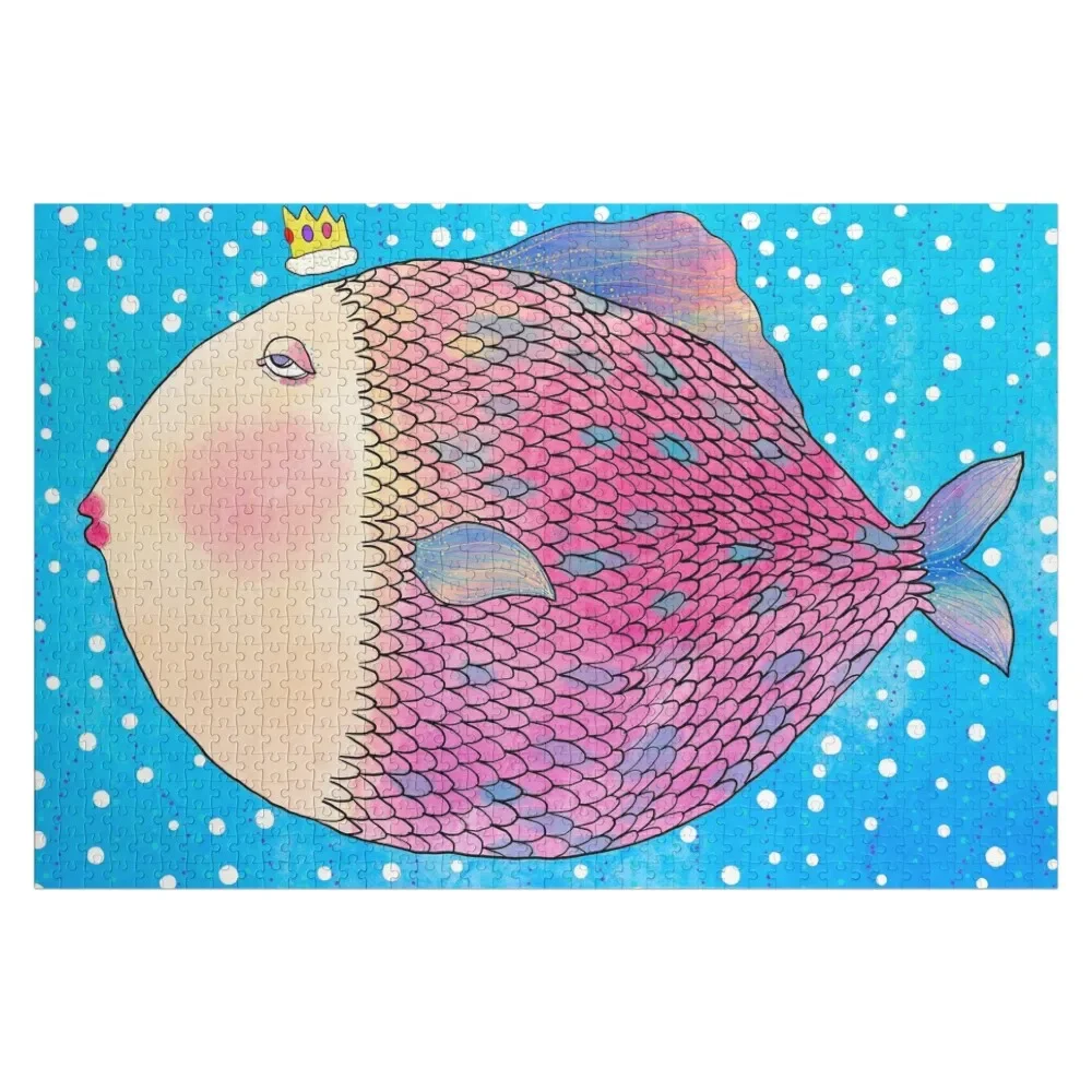

Fish rainbow queen and crown puzzle Jigsaw Puzzle Children Wooden Decor Paintings Customized Kids Gift Puzzle